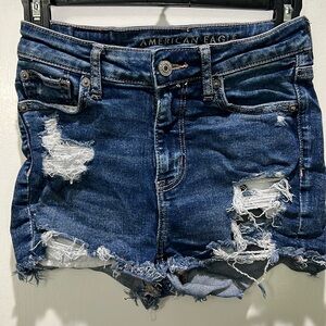 American Eagle High V-Rise Shortie shorts.